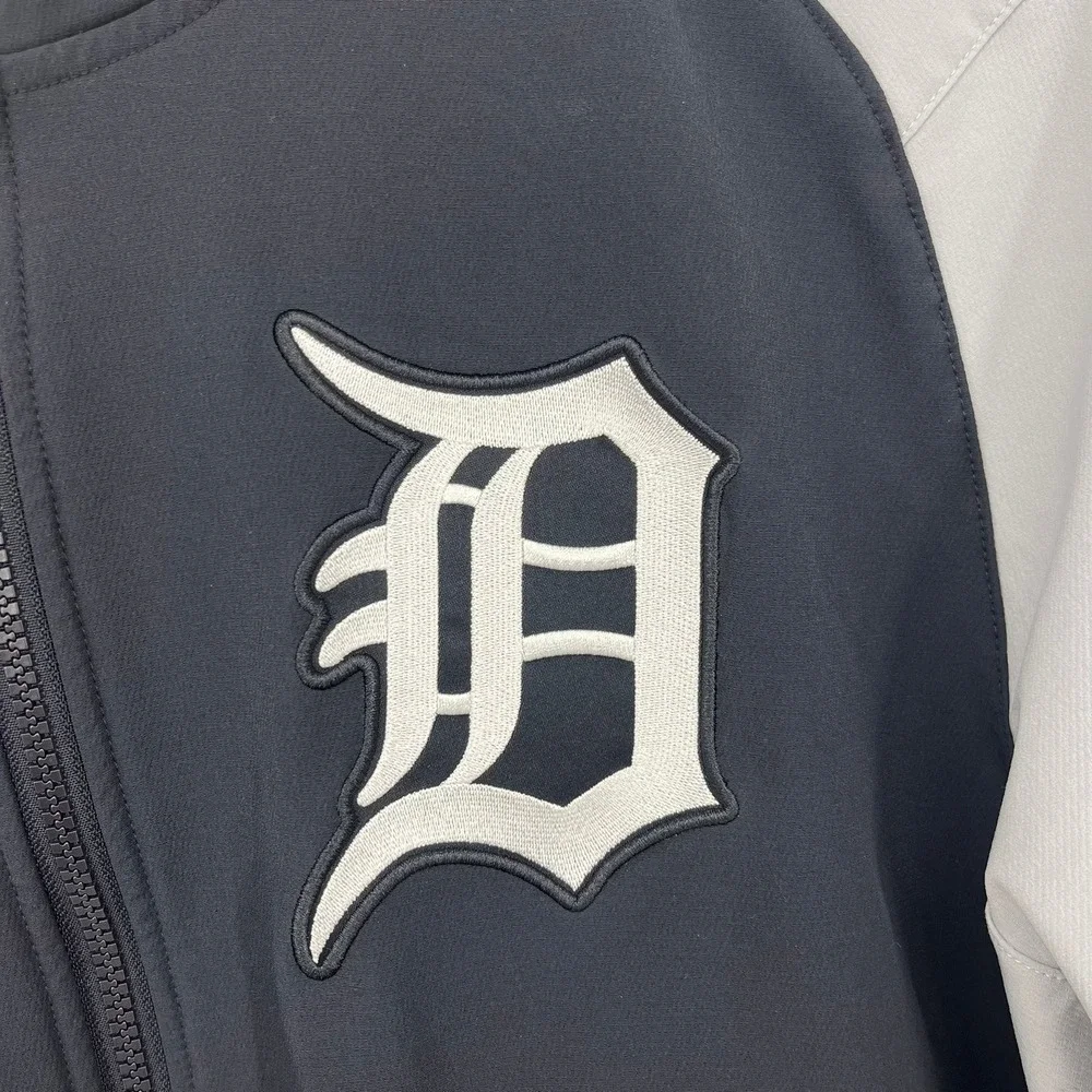 Nike Detroit Tigers MLB Hoodie Mens Large Full Zip Therma-FIT Navy Blue